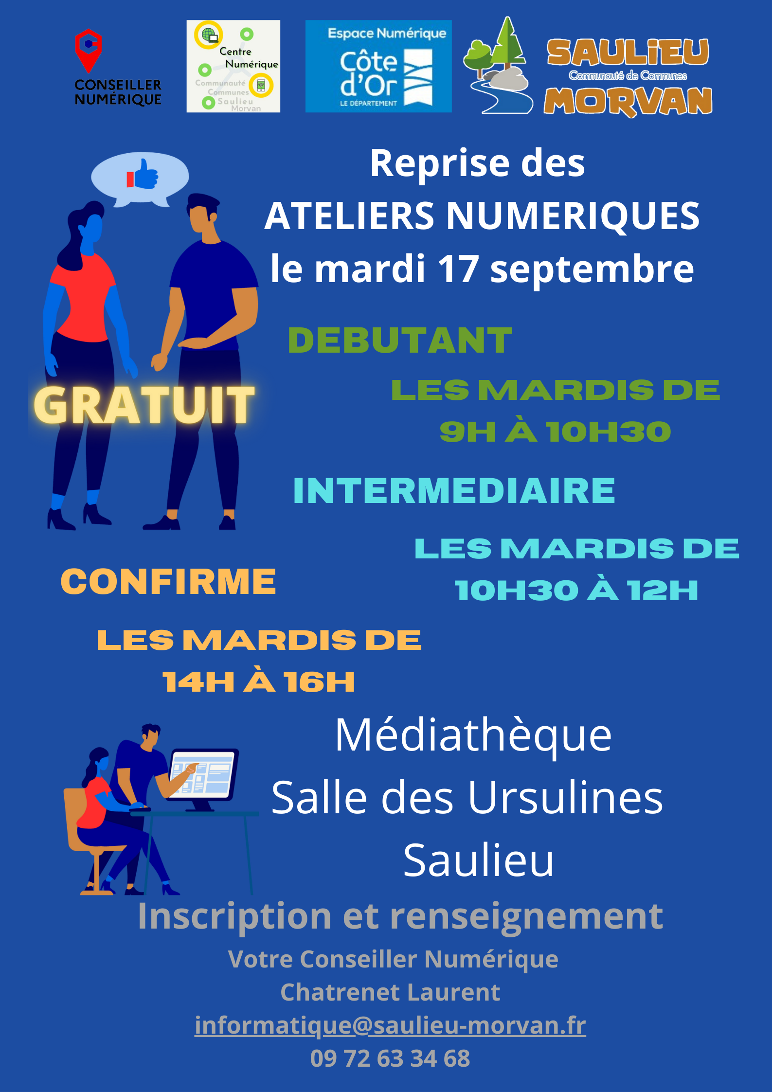 affiche reprise des Ateliers version 2