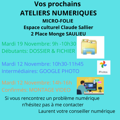 atelier numérique 19 novembre