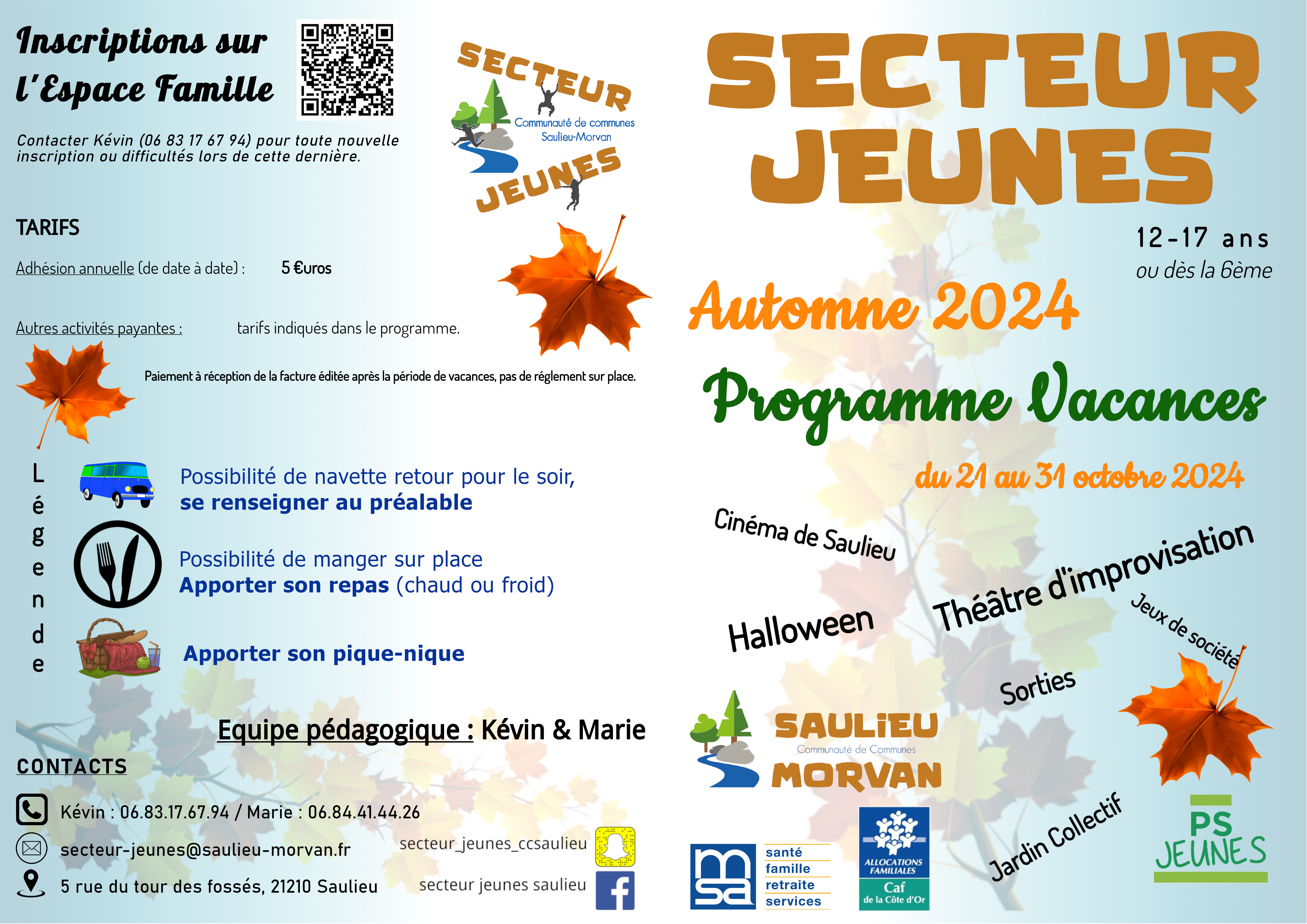 Programme P1 Automne