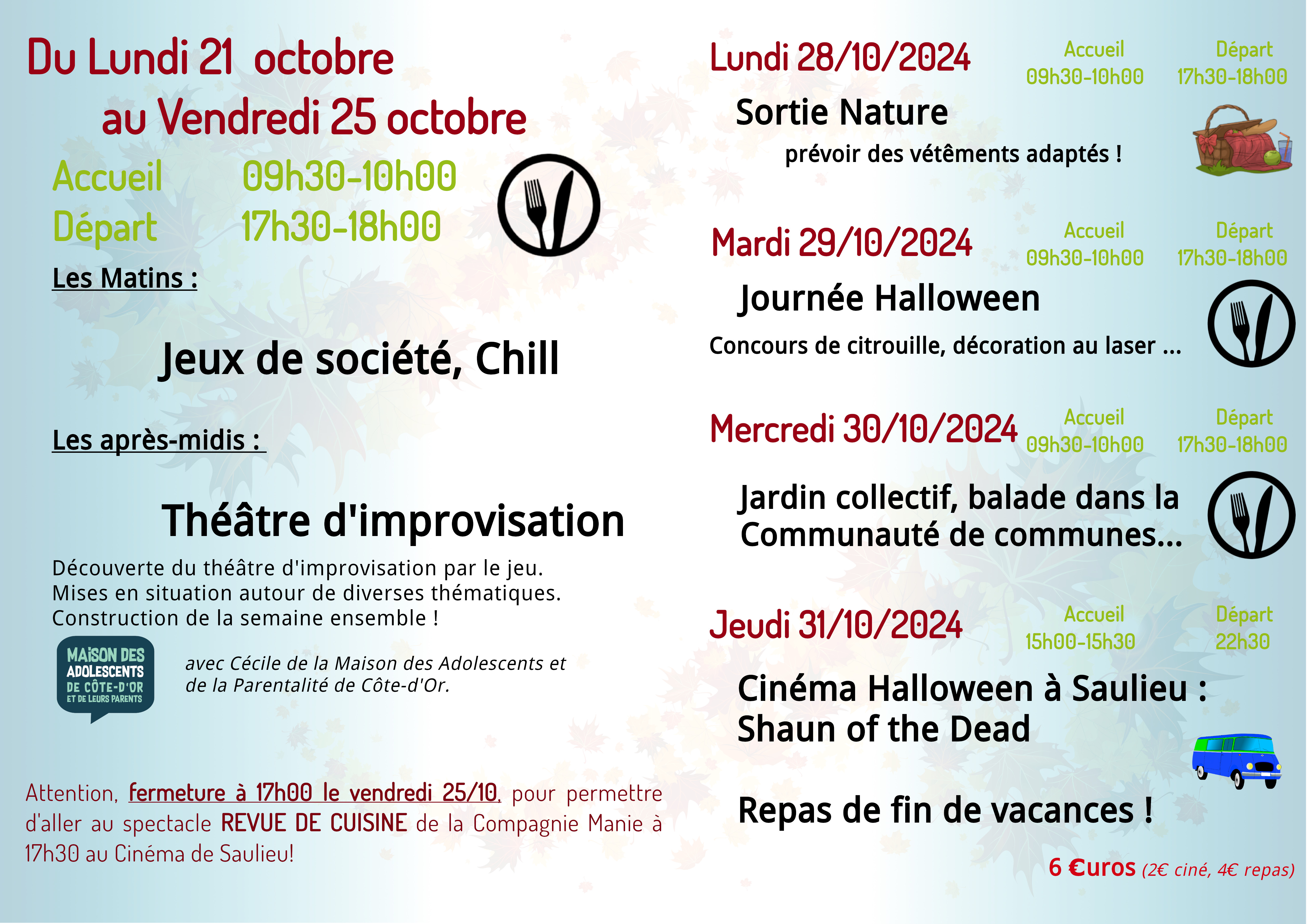 Programme P2 Automne